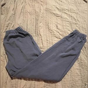 Brandy Melville Elastic-Waist Cuffed Sweatpants - Slate Blue